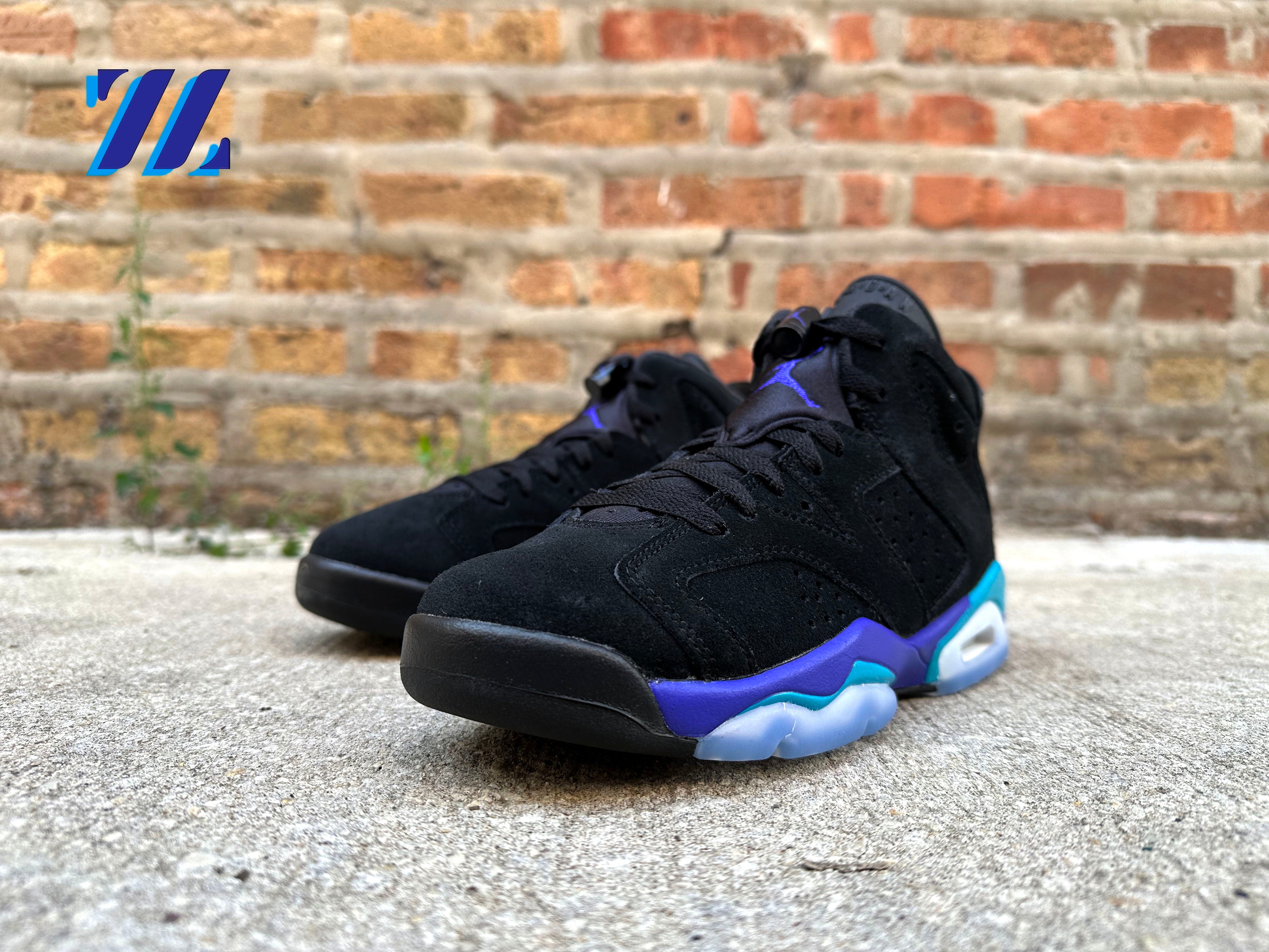 Jordan retro 6 blue and black online