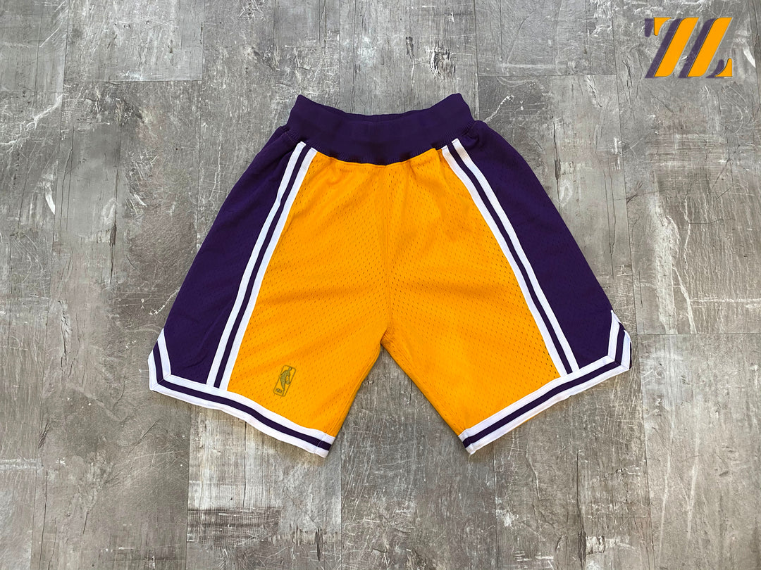 Men's Mitchell Ness Authentic Lakers Shorts1