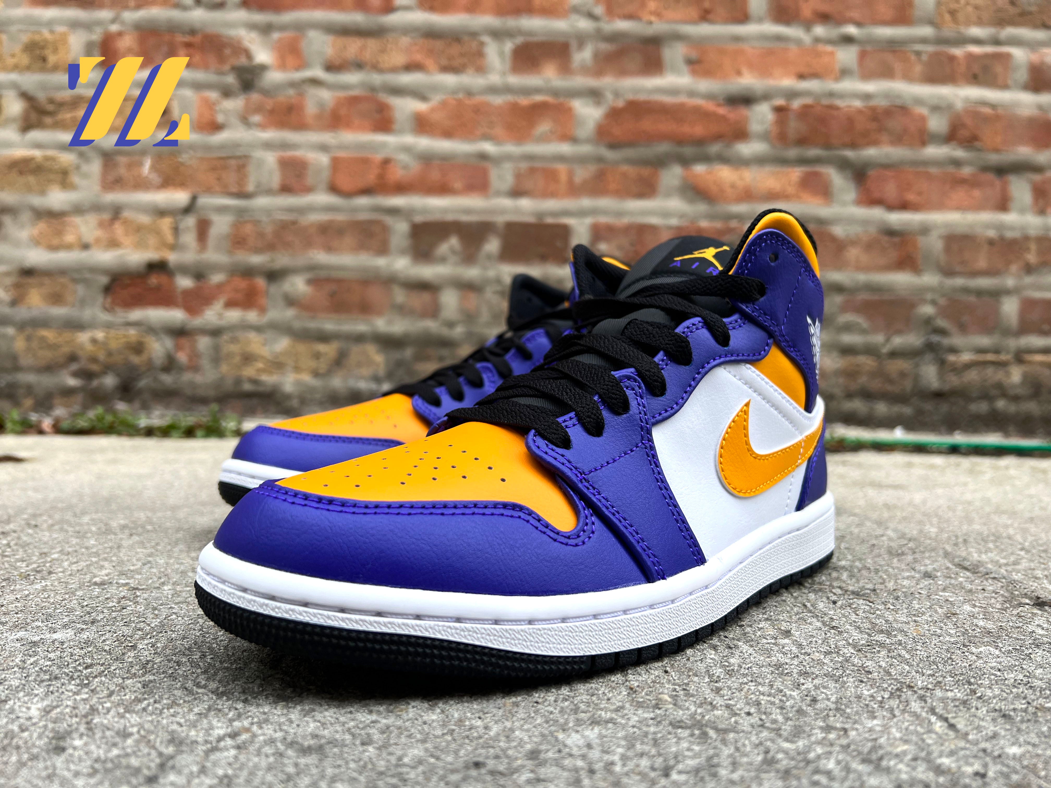 Jordan 1 outlet lakers 2019