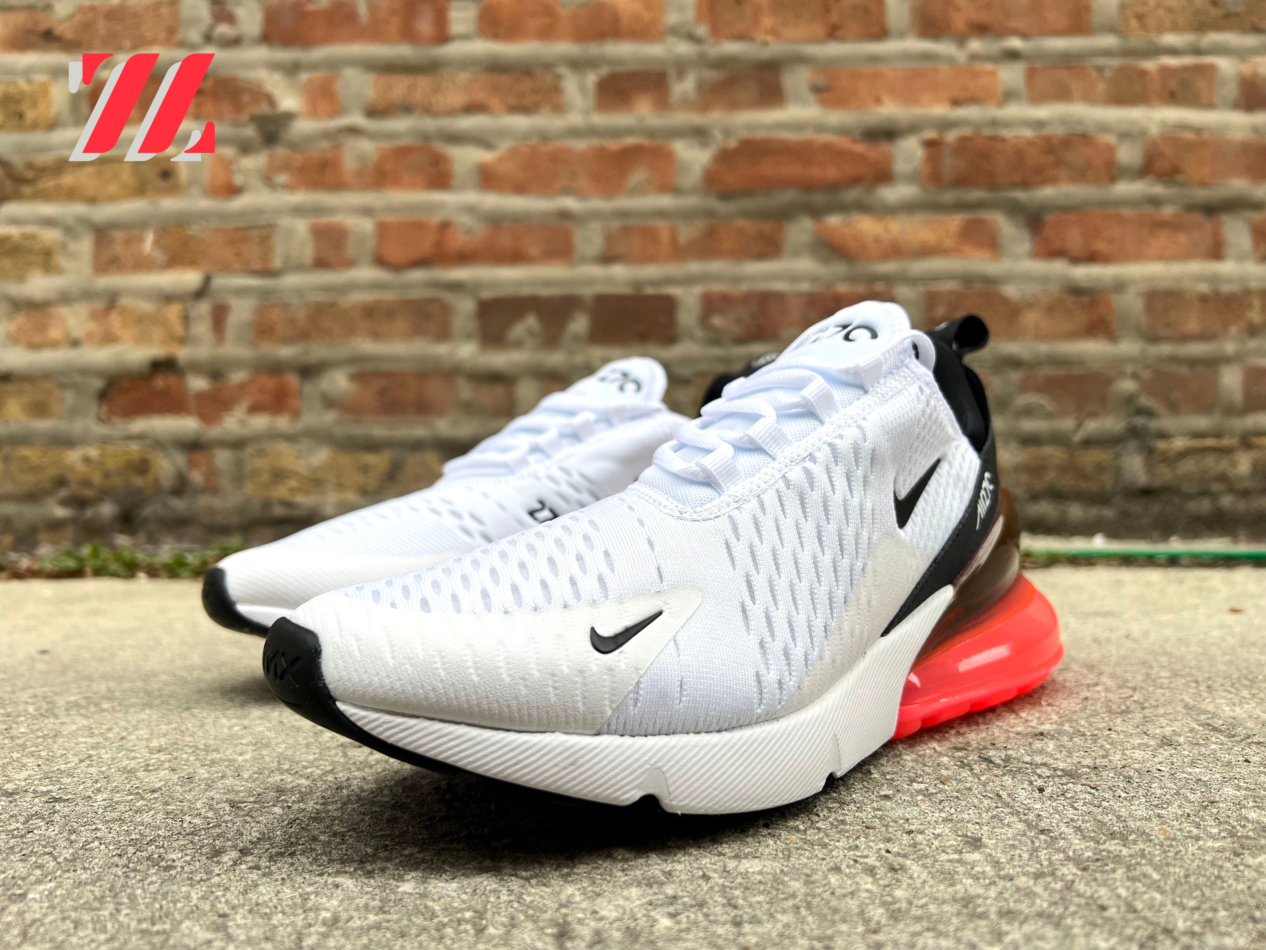 Air max 270 hot sale white white black