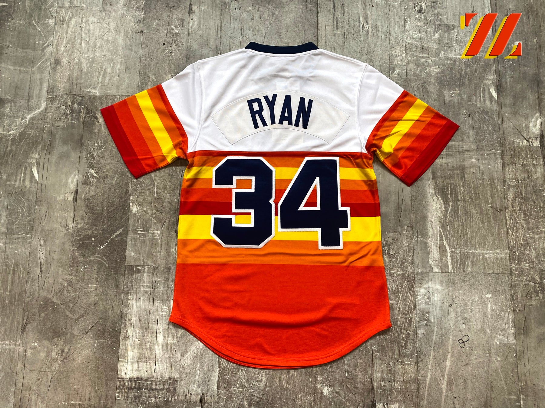 Houston Astros Nolan Ryan #34 Retro Classic Baseball Mens XXL Jersey